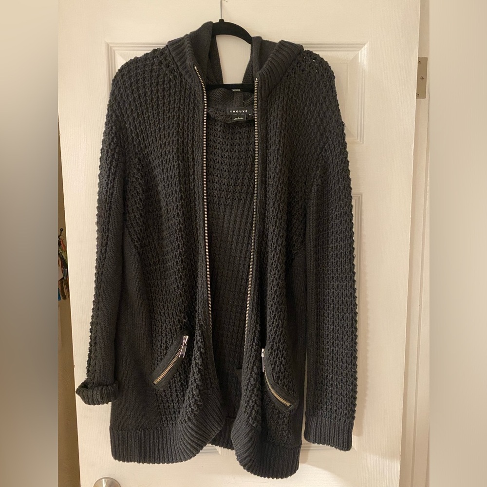 Hooded Zip Up Sweater